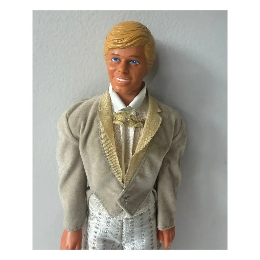 Vintage 1983 Ken Doll Groom Blonde Blue Eyes Mattel Malaysia 1968 Body